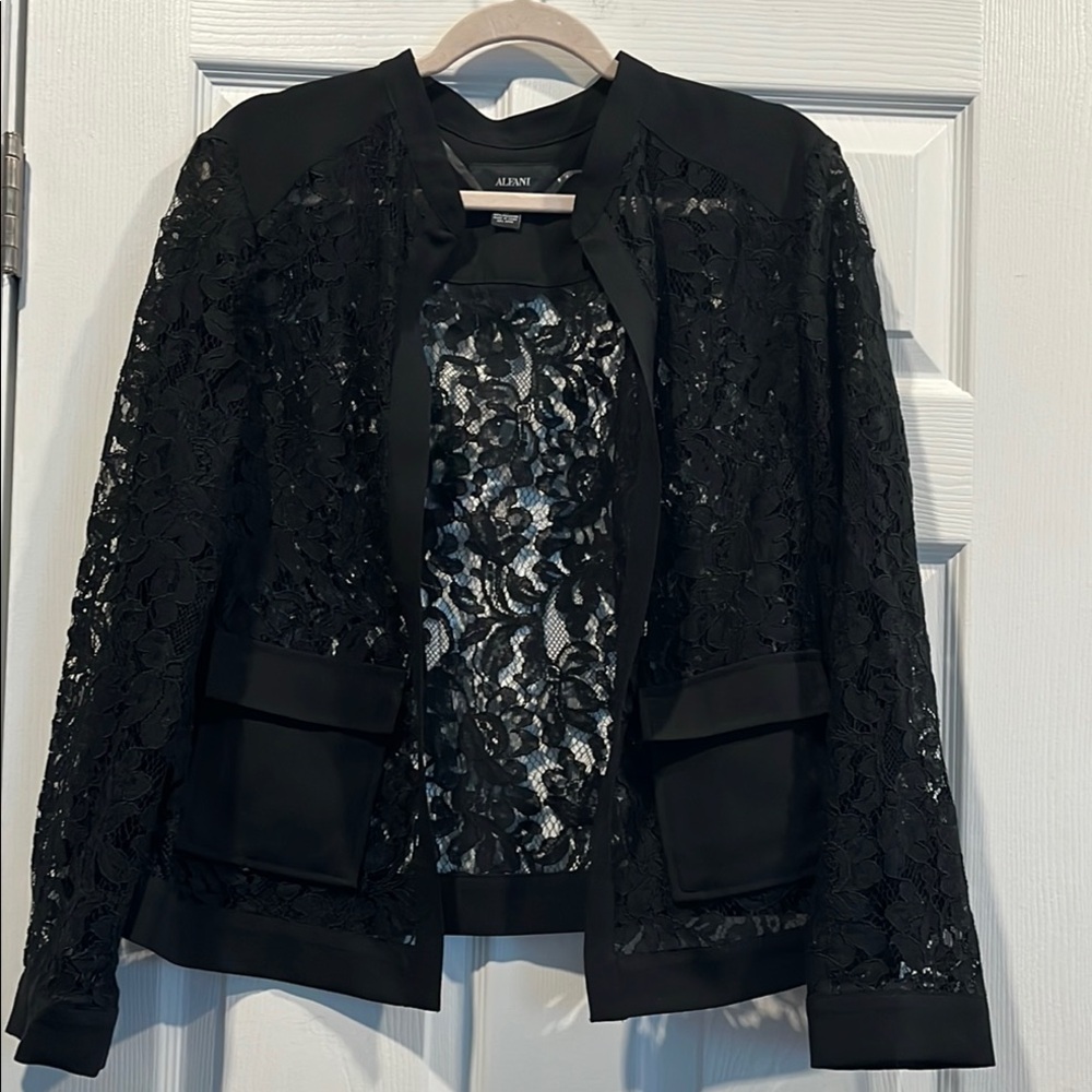Alfani Black Blazer Elegant Suit Jacket